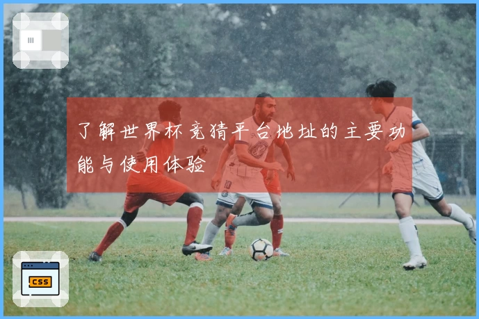 了解世界杯竞猜平台地址的主要功能与使用体验